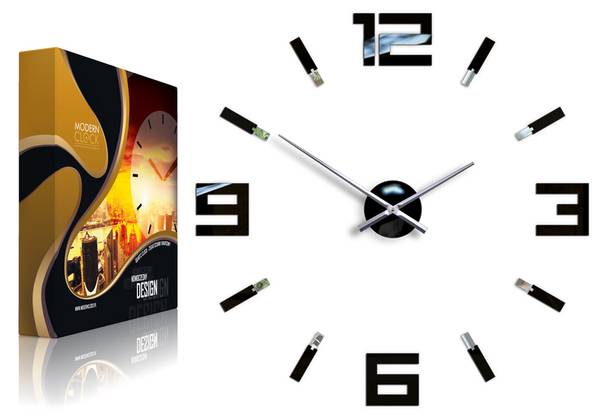 Wanduhr Blink Schwarz - Kunststoff - 75 x 75 x 4 cm