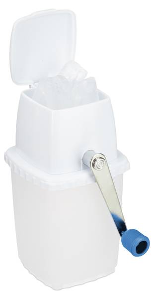 Broyeur à glace manuel Bleu - Blanc - Métal - Matière plastique - 13 x 24 x 16 cm