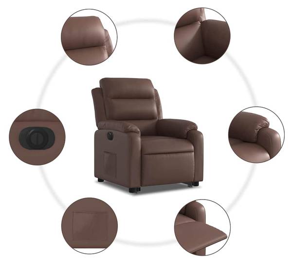 Relaxsessel mit Aufstehhilfe 3032394-3 Braun