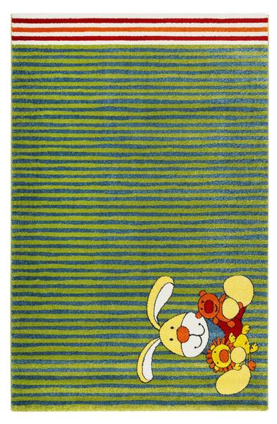Kinderteppich Semmel Bunny Grün - Polypropylen - 80 x 2 x 150 cm