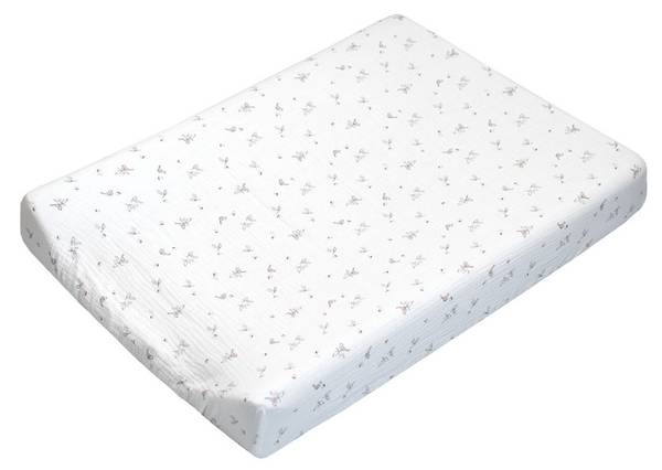 Wickelauflagenbezug Melody Weiß - Textil - 50 x 1 x 70 cm