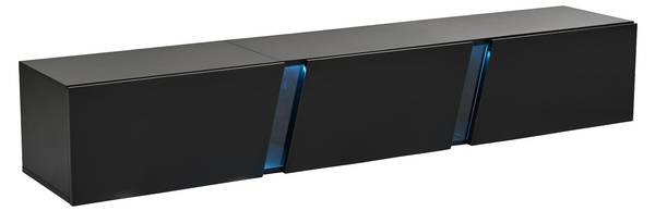 TV-meubel Ourea Ⅵ zwart - plaatmateriaal op houtbasis - 35 x 30 x 180 cm