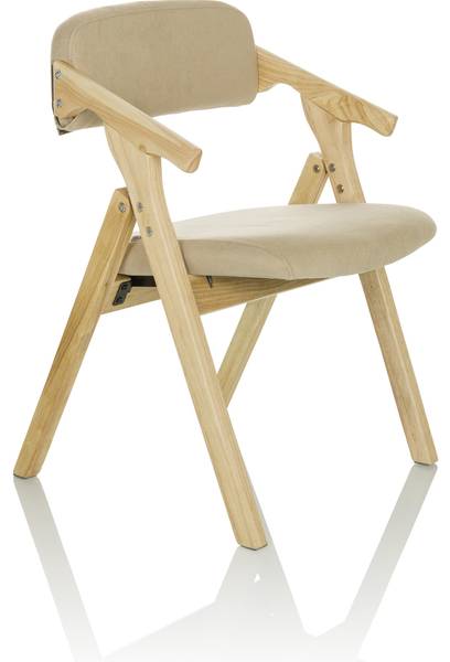 Klappstuhl SCANDIO Beige - Strukturstoff - Polyester - Webstoff - 53 x 79 x 55 cm