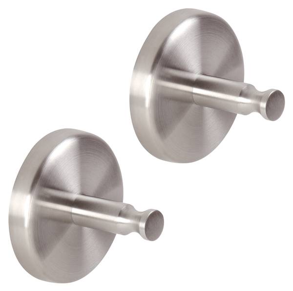 Badhaken PIAZZA 2er-Set inkl. Klebe Set Silber - Metall - 6 x 5 x 6 cm
