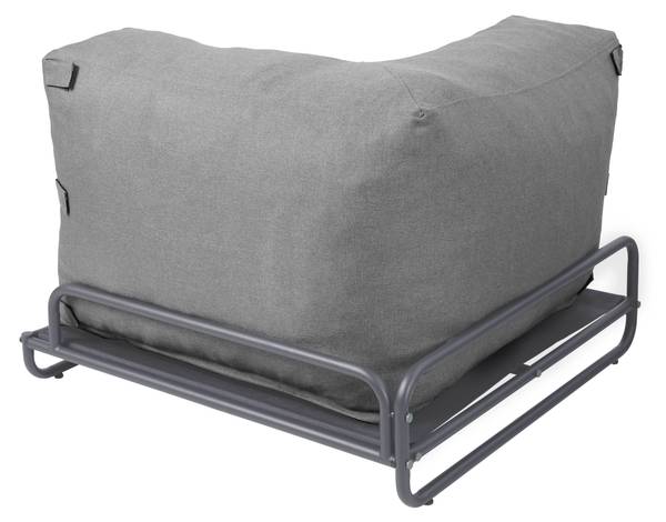 Ecksessel und Gestell Mixi Grau - Textil - 97 x 77 x 97 cm