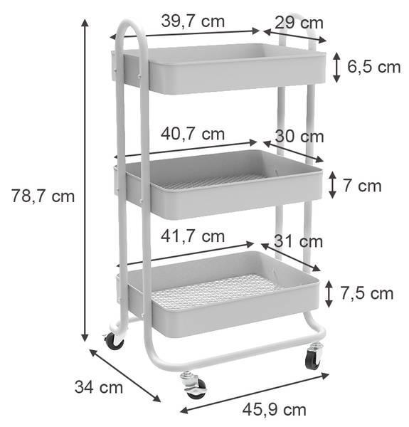 Rollregal Tron 49387 Weiß