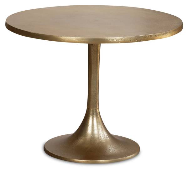 Couchtisch LUNIGIANA mit Sockelfuß Gold - Aluminium - 60 x 47 x 60 cm