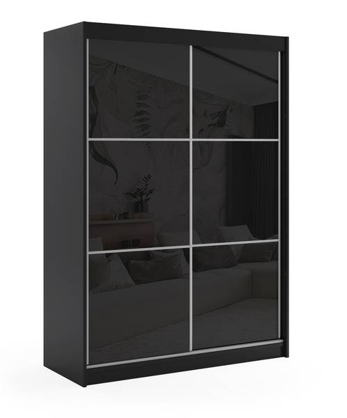 Kleiderschrank VIVONA Schwarz - Breite: 150 cm