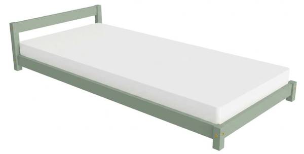 Kinder Einzelbett LUCKY 6 Salbei - 128 x 198 cm