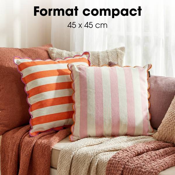 Sierkussen MEMIHO111400036 oranje - textiel - 45 x 10 x 45 cm