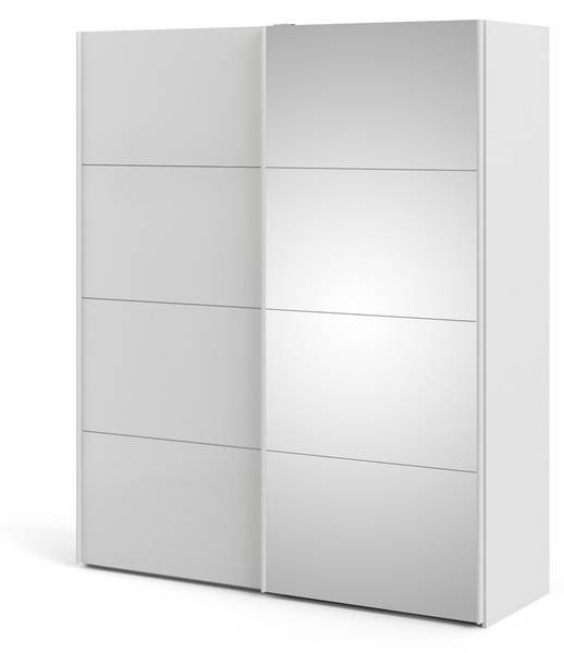 Schiebetürenschrank Veto B183 Weiß - Holz teilmassiv - 183 x 201 x 61 cm