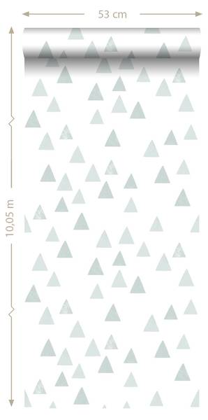 papier peint triangles graphiques 7291 Bleu - Polaire - 53 x 1005 x 1005 cm