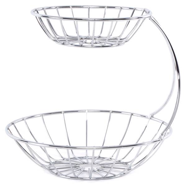 Obst-Etagere Stage Silber - Metall - 25 x 24 x 25 cm