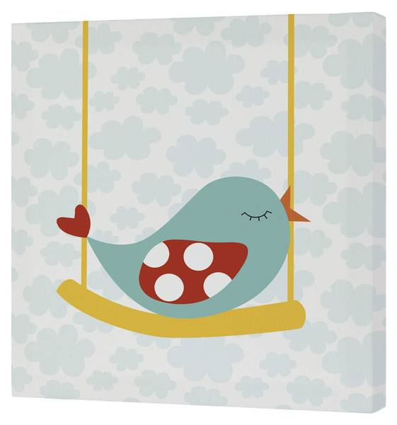 Toile Little birds Vinyle - 27 x 1 x 27 cm