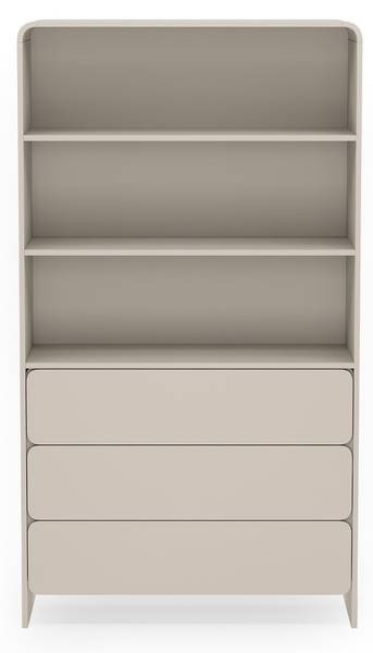 Staande kast LUMMO grijs - melamine - 100 x 200 x 39 cm