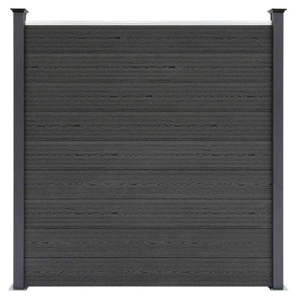 Gartenzaun 40366 15er Set Grau - Holzwerkstoff - 1218 x 185 x 7 cm