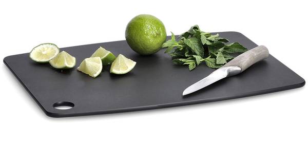 Schneidebrett "Eco", Holzfaserlaminat Schwarz - Holzwerkstoff - 28 x 1 x 37 cm