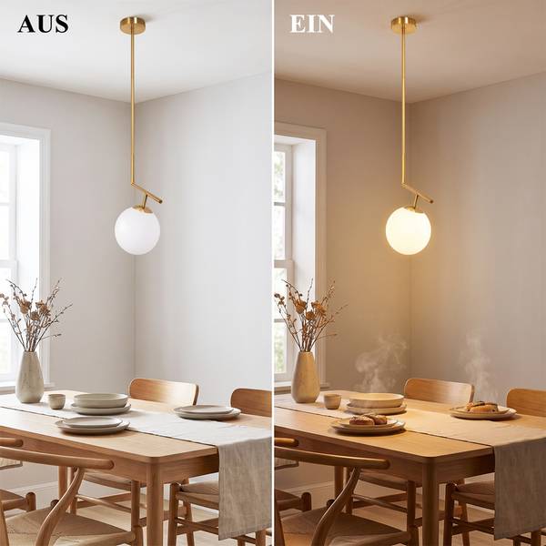 Pendelleuchte Flöha II Gold - Metall - 15 x 90 x 25 cm