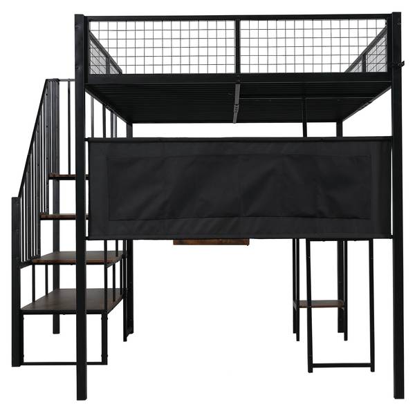 Hochbett JINSBUCHHE Ⅰ Schwarz - Eisen - 193 x 170 x 208 cm