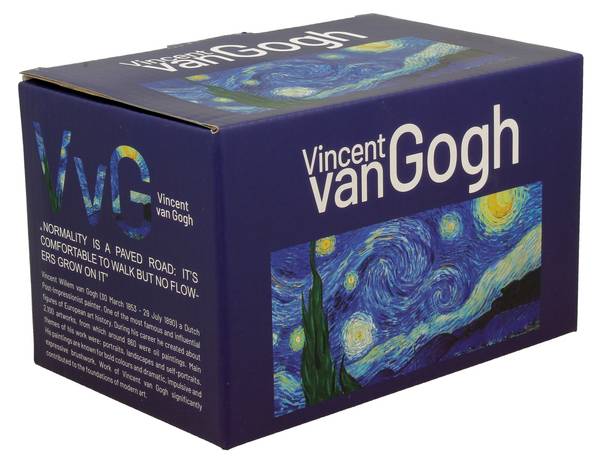 Becher Van Gogh Starry Night 2er Set Blau - Porzellan - 11 x 10 x 8 cm