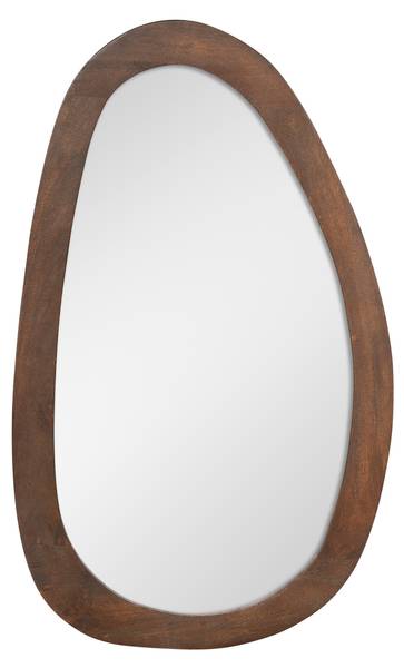 Spiegel LOU Braun - Massivholz - 100 x 60 x 3 cm