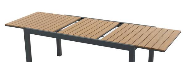 Gartenessgruppe im Set MACILA Grau - Metall - 60 x 1 x 57 cm