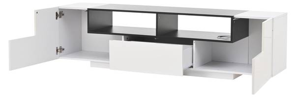 Meuble TV Ourea Ⅰ Blanc - Bois manufacturé - 40 x 48 x 180 cm