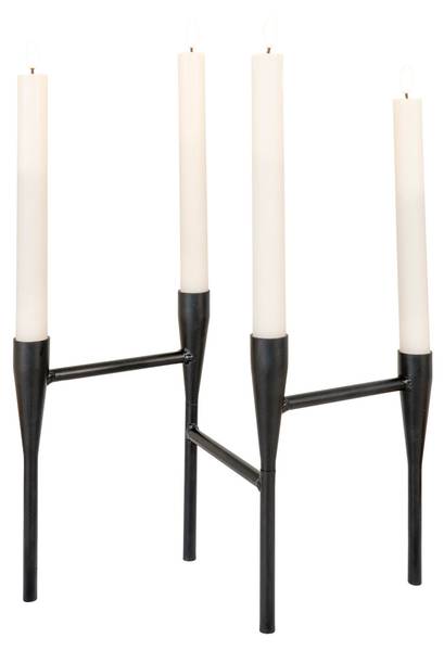 Kerzenhalter 130594 Schwarz - Metall - 15 x 21 x 28 cm