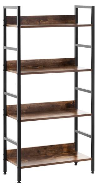 Büroregal HF0045 Braun - Holzwerkstoff - Metall - 60 x 125 x 28 cm