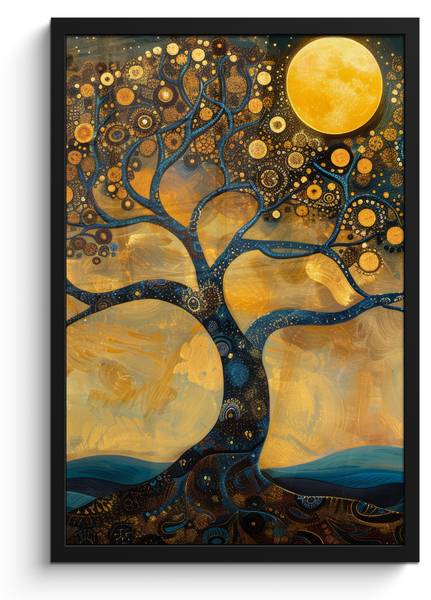 POSTER MIT RAHMEN Baum 40 x 60 cm - Durchmesser: 64 cm