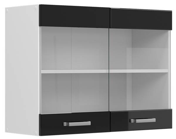 Küchenfront R-Line 40908 Hochglanz Schwarz