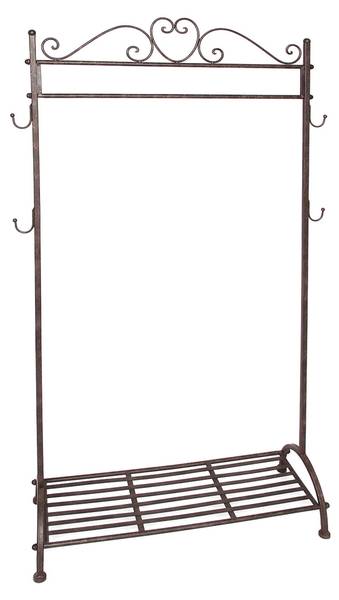 Kleiderständer NOSTALGIE Braun - Metall - 81 x 158 x 36 cm