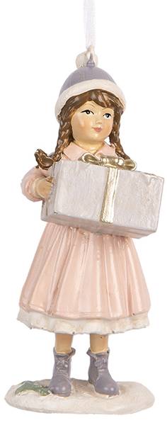 Weihnachtsanhänger Kind XM665654 Pink - Kunststoff - 5 x 11 x 5 cm