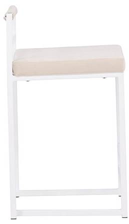 Barkruk Opelika beige - deels massief hout - 45 x 80 x 41 cm