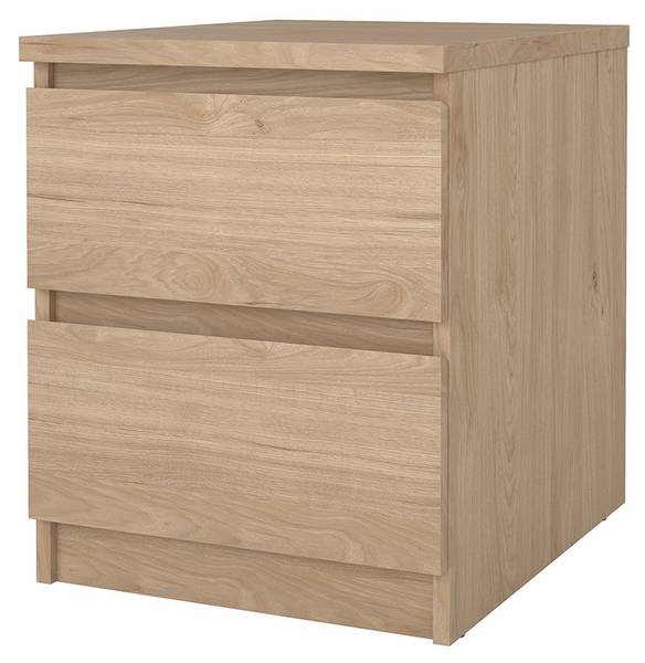 Nachttisch Naia Braun - Holz teilmassiv - 41 x 50 x 50 cm