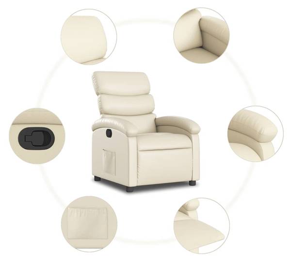 Fauteuil 3032263-3 crèmekleurig - wit