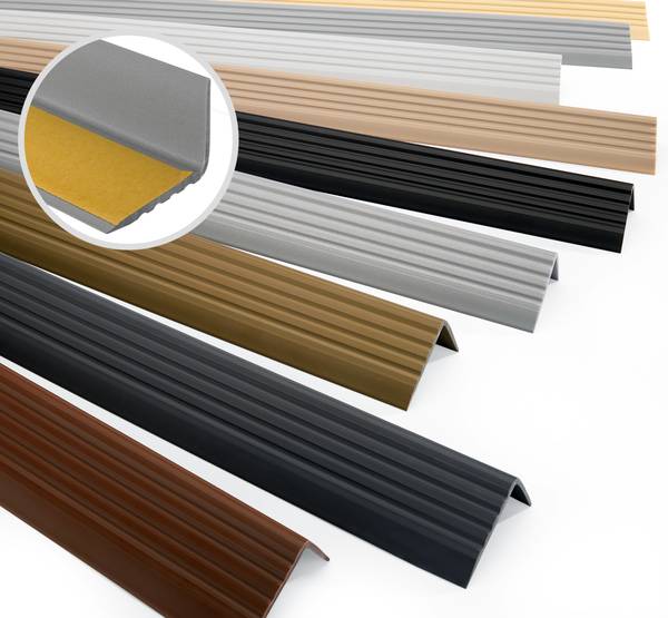 Selbstklebendes Treppenkantenprofil ND Beige - Tiefe: 80 cm