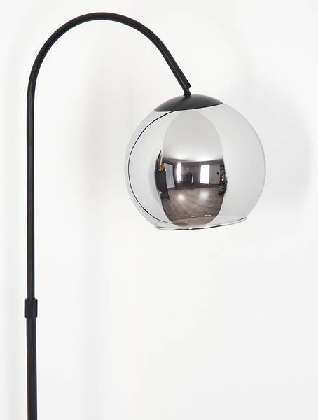 Stehlampe Cesaro Grau - Silber - Metall - 11 x 141 x 105 cm