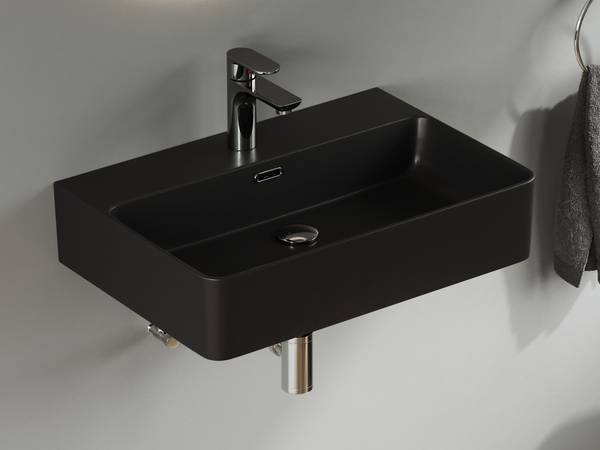 Waschbecken Pure Essence Schwarz - Keramik - 60 x 14 x 42 cm