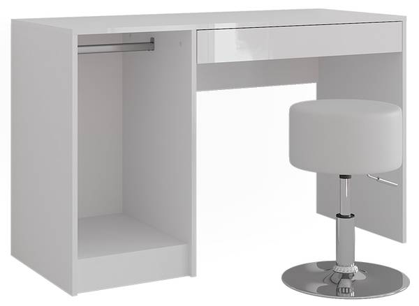 Coiffeuse Sherry 57588 Blanc - Bois manufacturé - 120 x 76 x 51 cm