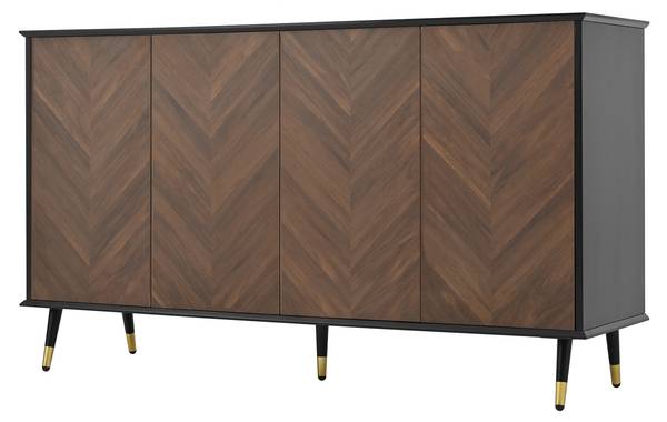 Sideboard Lelantos Ⅰ Braun - Holzwerkstoff - 140 x 80 x 40 cm
