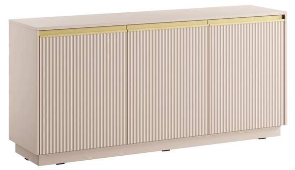 Sideboard POSINIA Beige - Holz teilmassiv - 39 x 72 x 154 cm