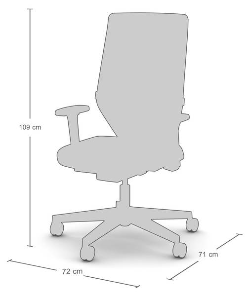 Bürostuhl Streamo Schwarz - Textil - 48 x 116 x 61 cm
