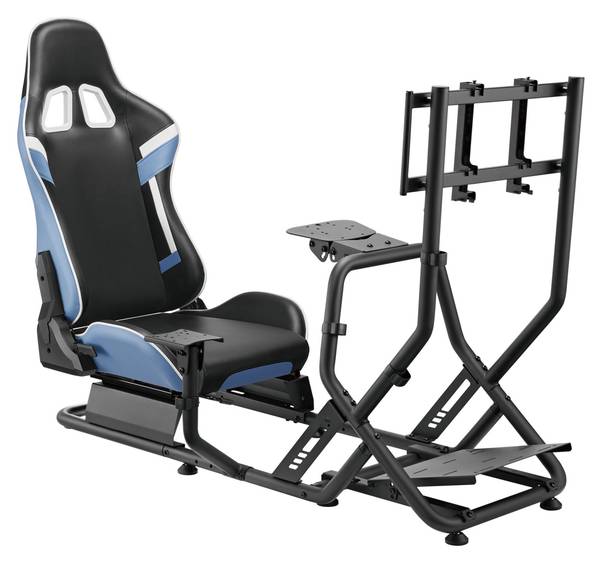 Racingchair Racing Cockpit LUMLRS09-BS0 Schwarz - Stahl - 71 x 108 x 136 cm