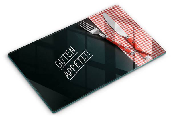 Schneidebrett Guten Appetit! Glas - 30 x 52 x 1 cm