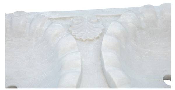 Waschbecken MEERESBRISE Weiß - Marmor - 56 x 15 x 130 cm