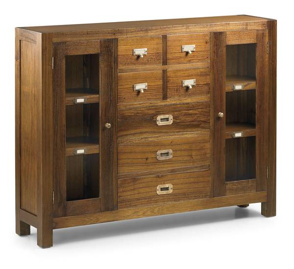 KONSOLE aus BRAUNEM HOLZ  L 115 cm Braun - Holz teilmassiv - 115 x 90 x 27 cm