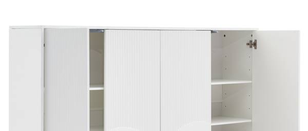 Sideboard VERTEXINFIN Weiß - Holzwerkstoff - 160 x 100 x 35 cm