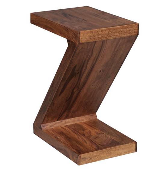 Beistelltisch NOLA Z-Design Sheesham Braun - Massivholz - 44 x 59 x 30 cm