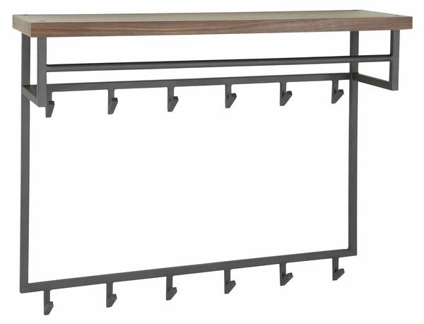 Kleiderständer DAYTONA Braun - Massivholz - 100 x 80 x 30 cm
